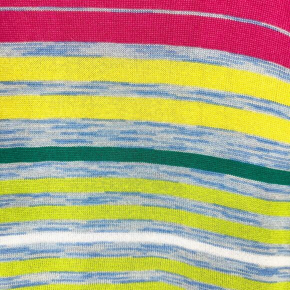 NWOT SOFT SURROUNDINGS Sweater S  Rainbow Stripe Multicolor Knit”Oasis” - Picture 5 of 9